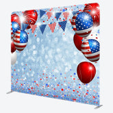 Aperturee - Aperturee Independence Day Balloons Bokeh Pillow Case Backdrop